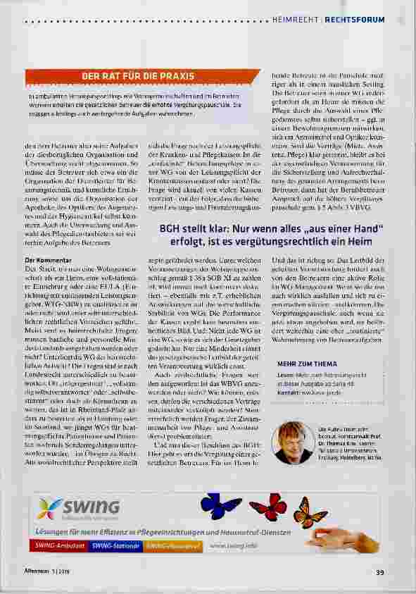 Vorschauseite 2: Welcher Stundensatz gilt für die Betreuung von WG-Bewohnern?