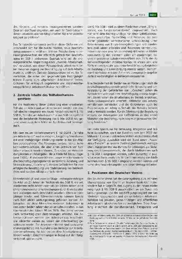 Vorschauseite 2: Neue Perspektiven für vom Arbeitsmarkt ausgegrenzte Personen Das Teilhabechancengesetz trat am 1. Januar 2019 in Kraft