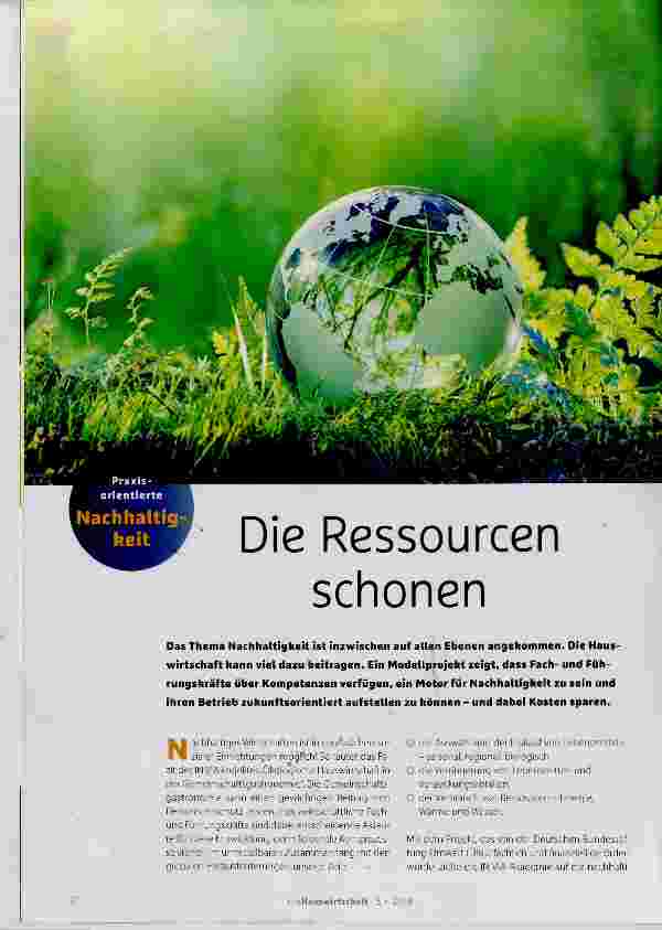 Vorschauseite 1: Die Ressourcen schonen