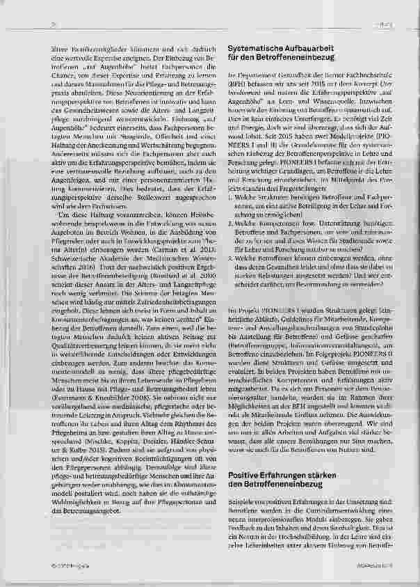 Vorschauseite 2: Mitund voneinander lernen Wie ältere Menschen mit ihren Krankheitserfahrungen zur Qualitätsentwicklung in Praxis, Lehre und Forschung beitragen können