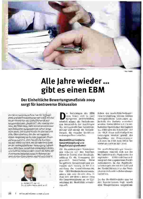 Vorschauseite 1: Alle Jahre wieder, gibt es einen EBM