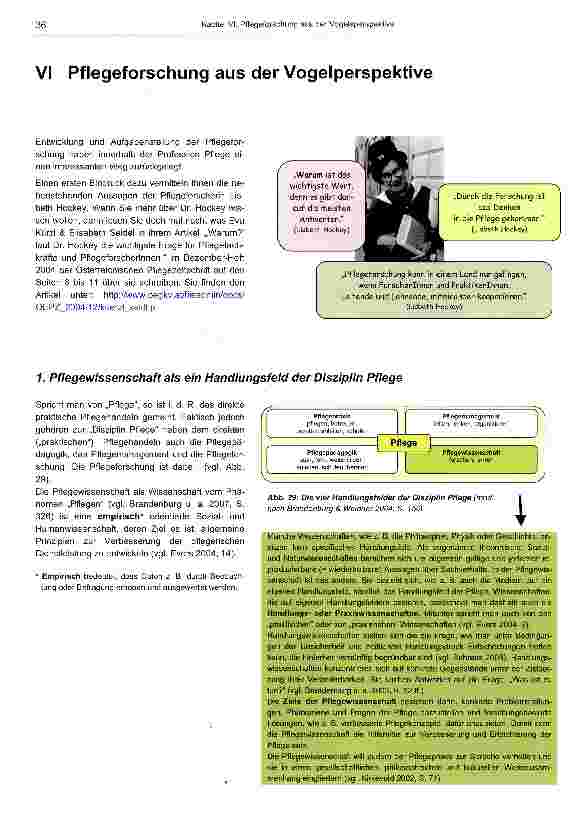 Vorschauseite 1: Pflegeforschung aus der Vogelperspektive