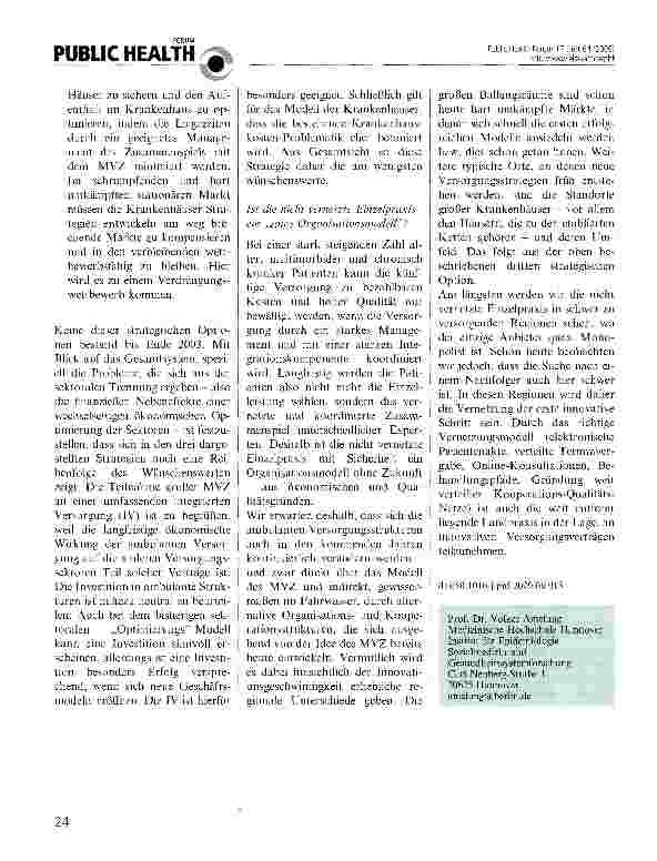 Vorschauseite 2: Wie beeinflussen Medizinische Versorgungszentren den Wettbewerb im Gesundheitswesen?