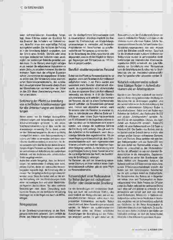 Vorschauseite 6: Das neue Strahlenschutzrecht