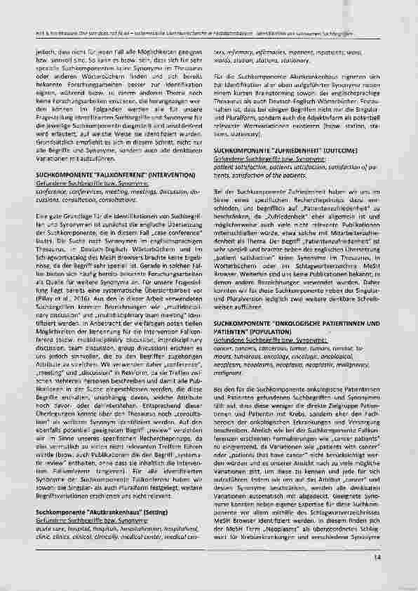 Vorschauseite 2: Methodenund Theorienecke One size does not fit all systematische Literaturrecherche in Fachdatenbanken Schritt 4: Identifikation von synonymen Suchbegriffen