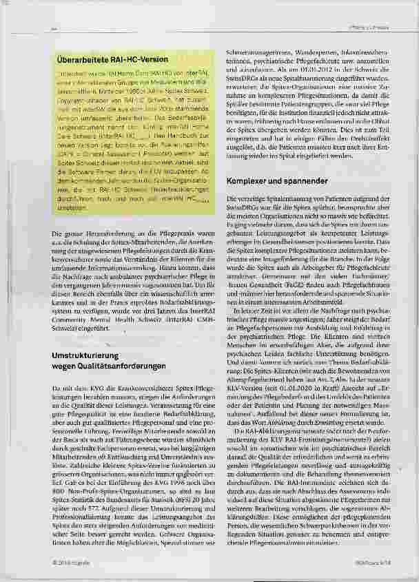 Vorschauseite 2: RAI-Home Care Schweiz - what else?