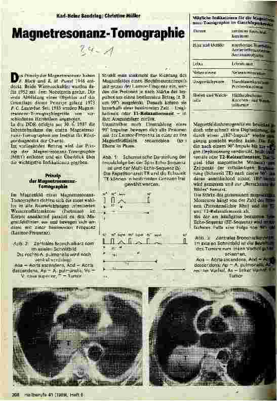 Vorschauseite 1: Magnetresonanz-Tomographie