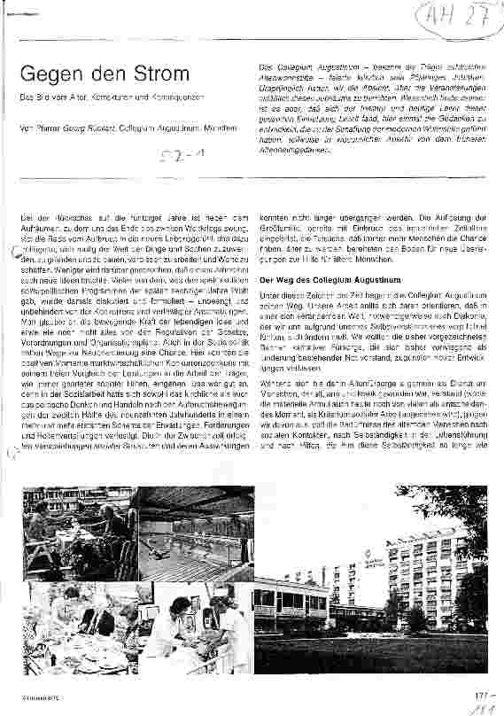 Vorschauseite 1: Gegen den Strom Das Bild vom Alter, Korrekturen und Konsequenzen