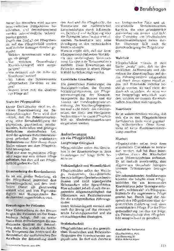 Vorschauseite 4: Arbeitszufriedenheit und Leistung sind steigerungsfähig Entwicklung eines Pflegeleitbildes