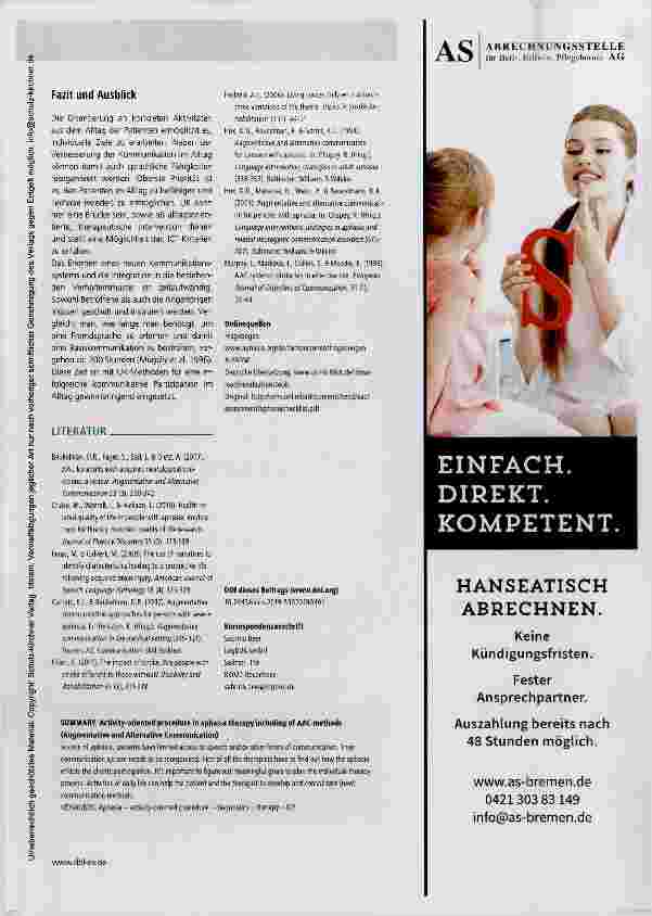 Vorschauseite 6: Aktivitätenorientiertes Vorgehen in der Aphasietherapie