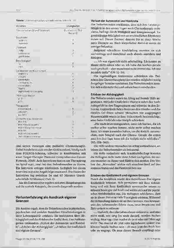 Vorschauseite 4: Chemotherapeutische Nebenwirkungen bei Kolonkarzinom eine qualitative Studie aus Betroffenensicht