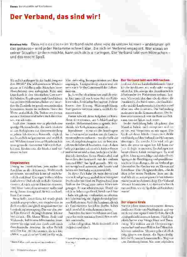 Vorschauseite 1: Der Verband, das sind wir!