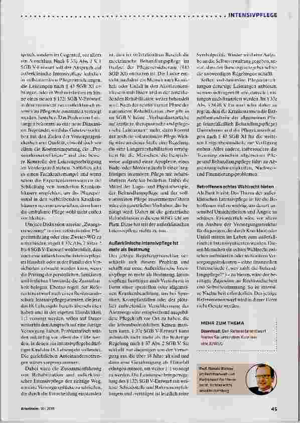 Vorschauseite 2: Die Pflege wird verunsichert