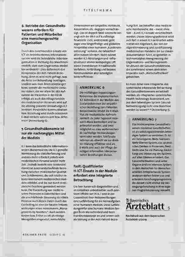 Vorschauseite 5: Die Medizin in der Zange zwischen Wirtschaftsinteressen und technologischer Entwicklung