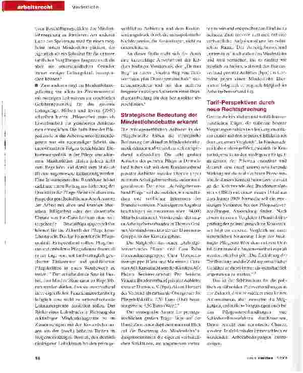 Vorschauseite 3: Das Kreuz mit dem gerechten Lohn in der Pflege
