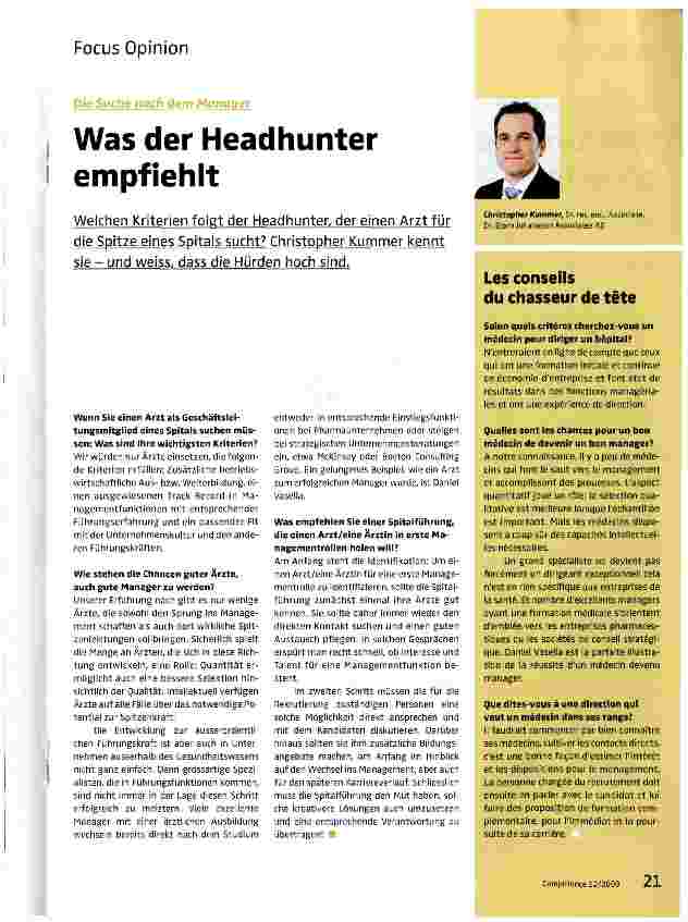 Vorschauseite 1: Was der Headhunter empfiehlt