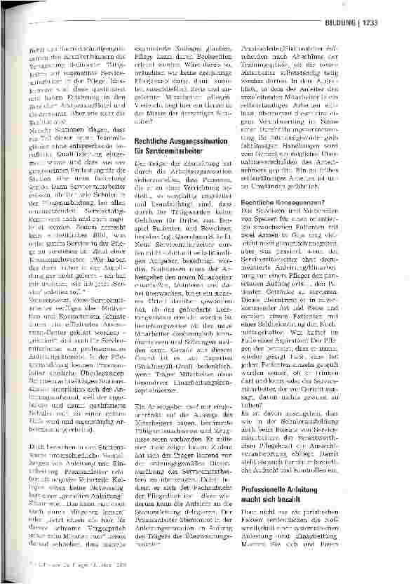 Vorschauseite 2: Anleitung von Servicemitarbeitern in der Pflege