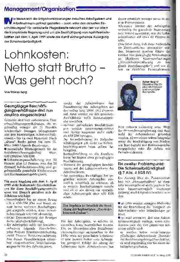 Vorschauseite 1: Lohnkosten: Netto statt brutto - was geht noch?