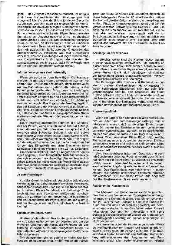 Vorschauseite 2: 10. Deutscher Krankenhaustag 1979 Das Krankenhaus betreut seine Patienten
