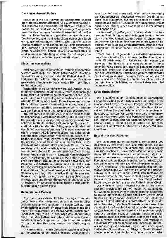 Vorschauseite 4: 10. Deutscher Krankenhaustag 1979 Das Krankenhaus betreut seine Patienten
