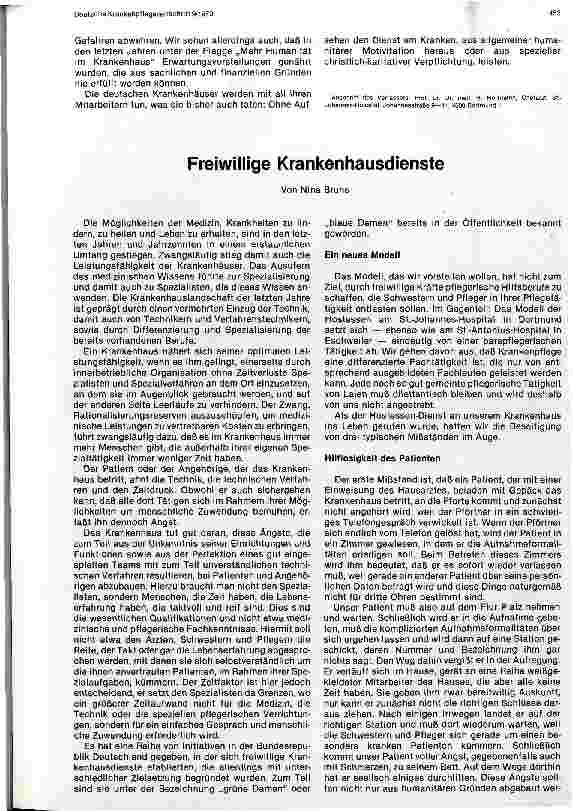Vorschauseite 6: 10. Deutscher Krankenhaustag 1979 Das Krankenhaus betreut seine Patienten