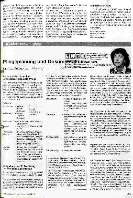 Vorschauseite 1: Pflegeplanung und Dokumentation