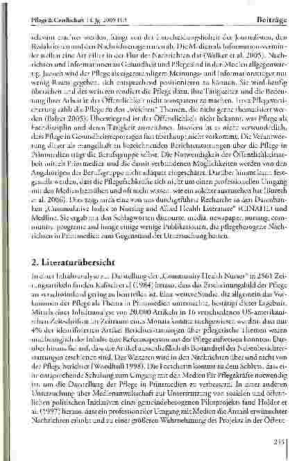 Vorschauseite 2: Zur Darstellung von Angehörigenpflege und Ehrenamt in lokalen Printmedien: Inhaltsanalytische Untersuchung am Beispiel eines Modellprojekts