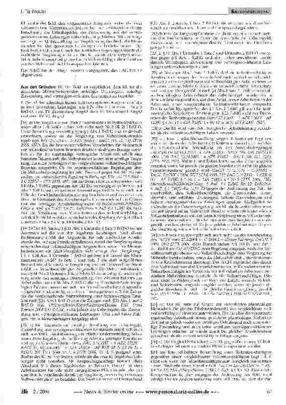 Vorschauseite 2: Benachteiligung wegen Teitzeitarbeit -Mehrstunden