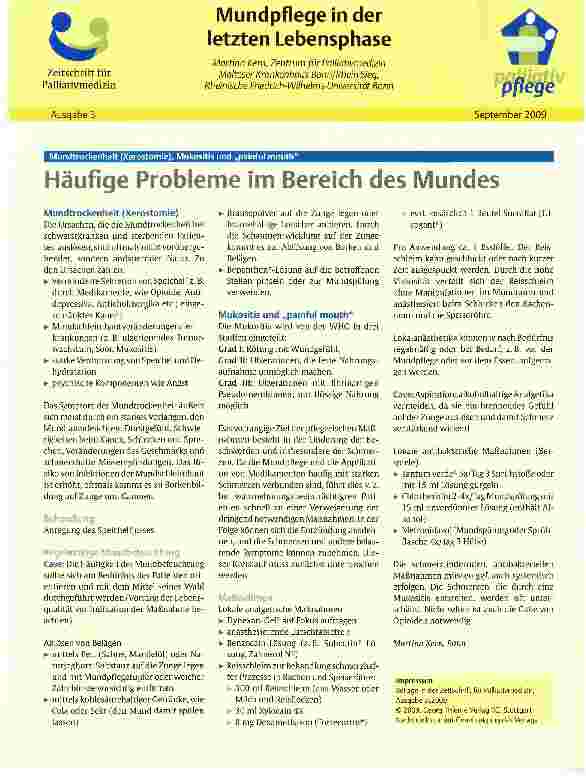 Vorschauseite 1: Häufige Probleme im Bereich des Mundes