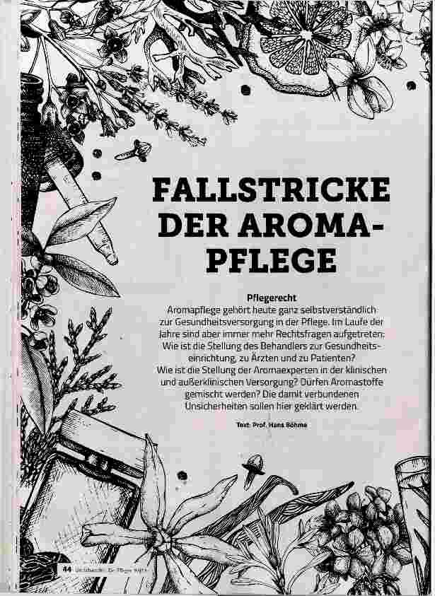 Vorschauseite 1: FALLSTRICKE DER AROMAPFLEGE