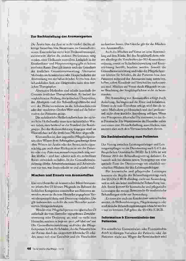 Vorschauseite 3: FALLSTRICKE DER AROMAPFLEGE
