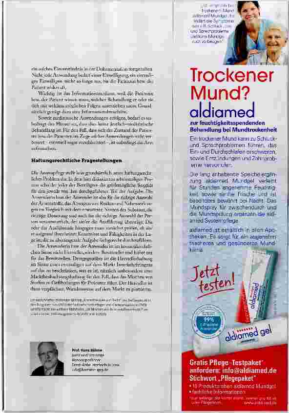 Vorschauseite 4: FALLSTRICKE DER AROMAPFLEGE