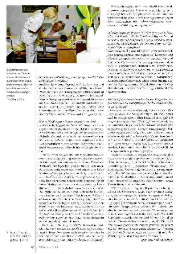 Vorschauseite 2: Gestörte Nachtruhe bei Menschen mit Demenz