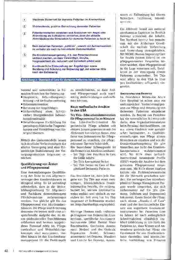 Vorschauseite 3: Krankenhäuser brauchen Demenzkonzepte