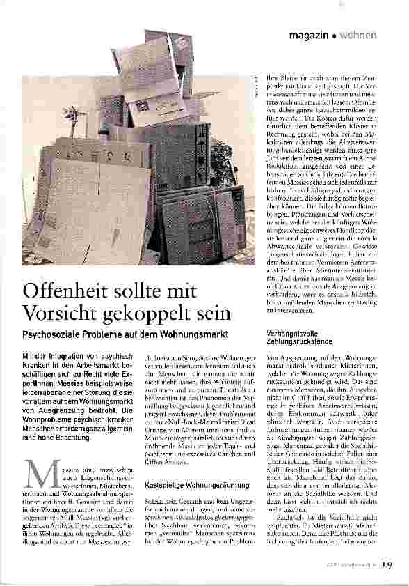 Vorschauseite 1: Offenheit sollte mit Vorsicht gekoppelt sein