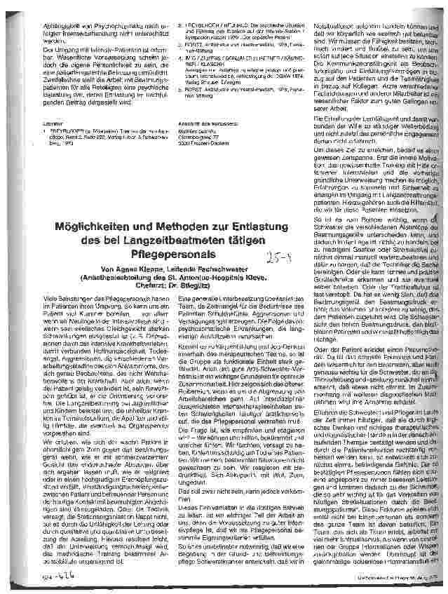 Vorschauseite 4: Möglichkeiten und Methoden der psychischen Betreuung von Patienten während der Langzeitbeatmung