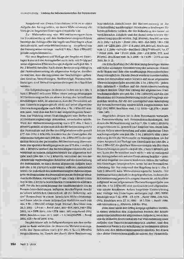 Vorschauseite 2: Aus den Gründen: Umfang des Informationsrechts der Personalräte