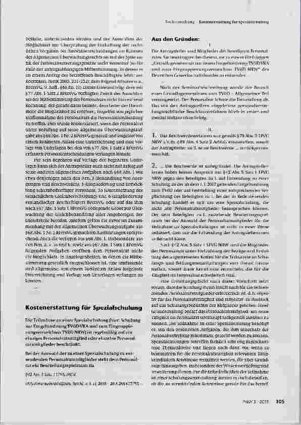 Vorschauseite 3: Aus den Gründen: Umfang des Informationsrechts der Personalräte