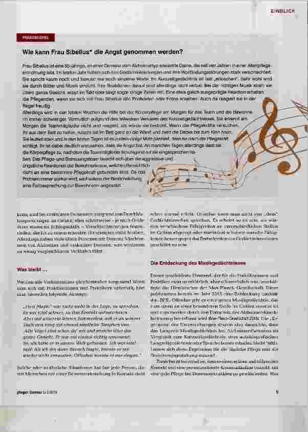 Vorschauseite 2: „Nicht schön, aber laut! Singen als Kommunikationswerkzeug im Rahmen professioneller Pflege