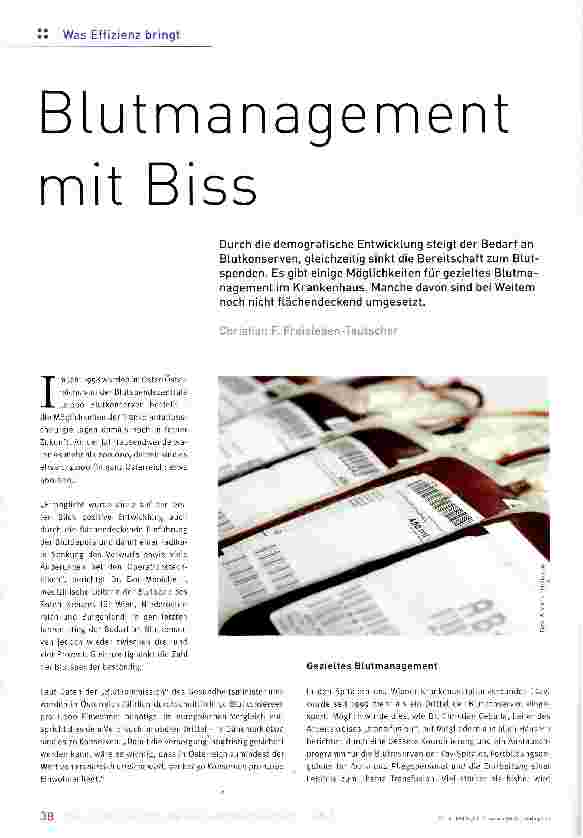 Vorschauseite 1: Blutmanagement mit Biss