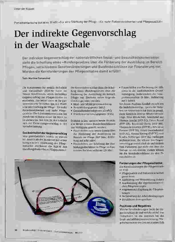 Vorschauseite 1: Der indirekte Gegenvorschlag in der Waagschale