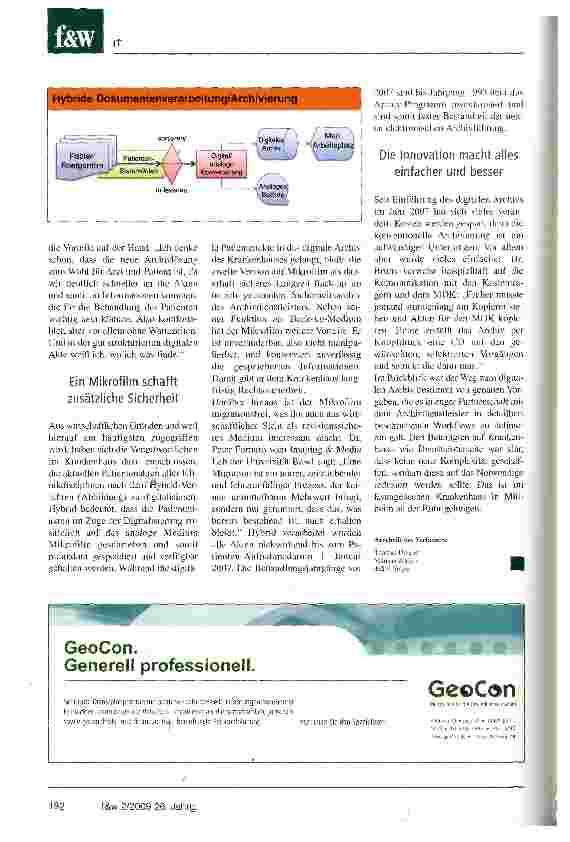 Vorschauseite 4: Das digitale Archiv ist von Beginn an unverzichtbar
