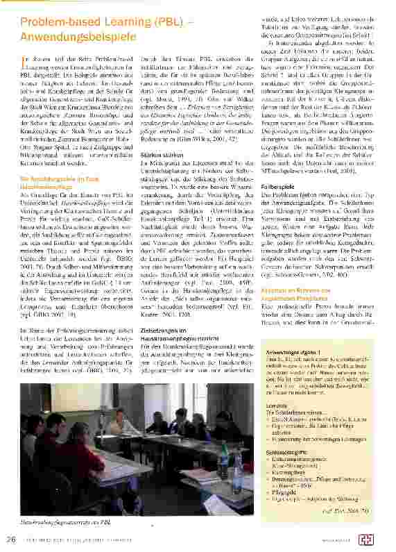 Vorschauseite 1: Problem-based Learning (PBL) -Anwendungsbeispiele