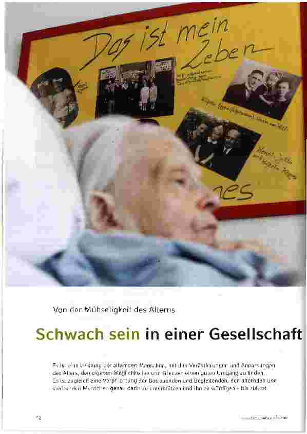 Vorschauseite 1: Schwach sein in einer Gesellschaft der Starken