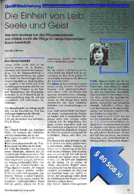 Vorschauseite 1: Die Einheit von Leib, Seele und Geist