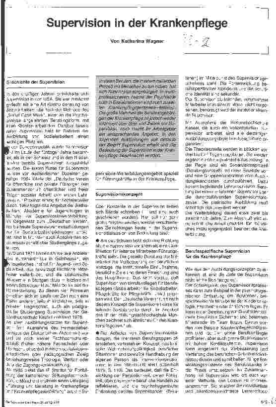 Vorschauseite 1: Supervision in der Krankenpflege