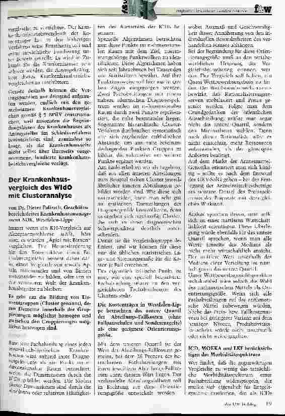 Vorschauseite 2: Vergleiche nicht scheuen, sondern bestehen Ergebnisse des f&w-Kompaß-Seminars am 8.Dezember 1998