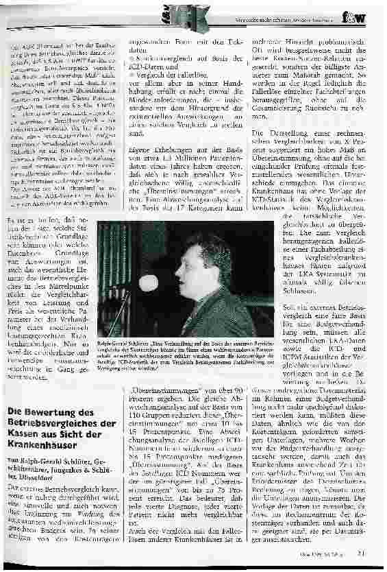 Vorschauseite 4: Vergleiche nicht scheuen, sondern bestehen Ergebnisse des f&w-Kompaß-Seminars am 8.Dezember 1998