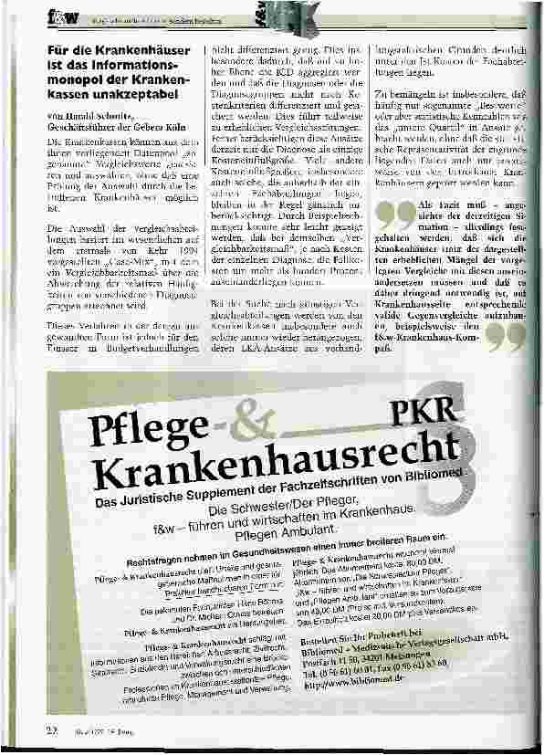 Vorschauseite 5: Vergleiche nicht scheuen, sondern bestehen Ergebnisse des f&w-Kompaß-Seminars am 8.Dezember 1998