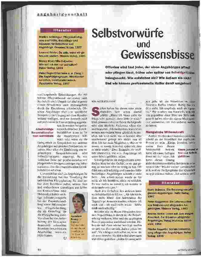 Vorschauseite 1: Selbstvorwürfe und Gewissensbisse